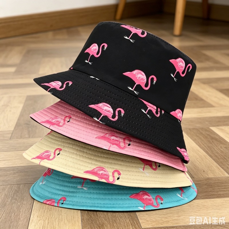 Women'S Fashion Visor - Flamingo Print Panama Women Men Summer