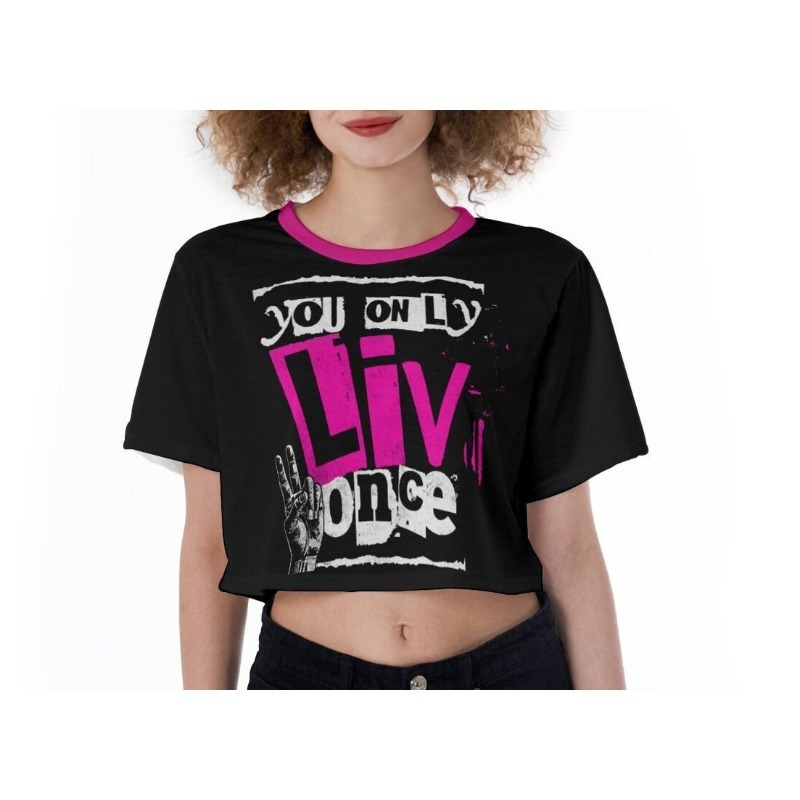 Women'S Fashion In The 90S - Liv Morgan Tshirt Vintage 90s Crop