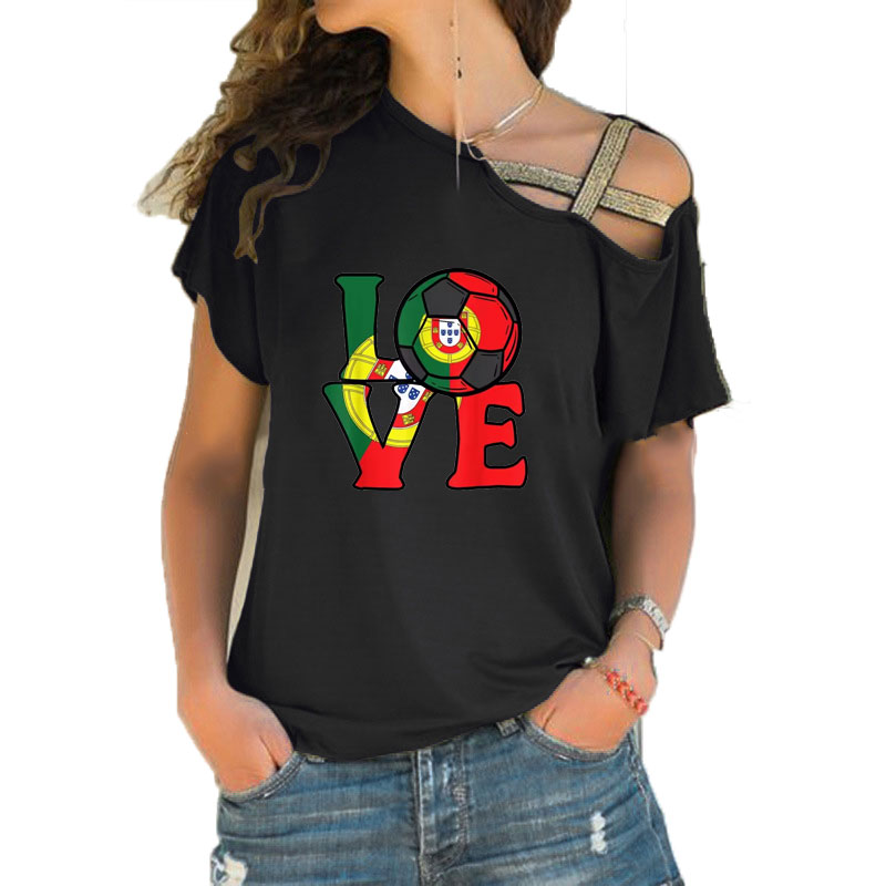 Women'S Fashion Portugal - Women Loose Slash Neck T Shirt