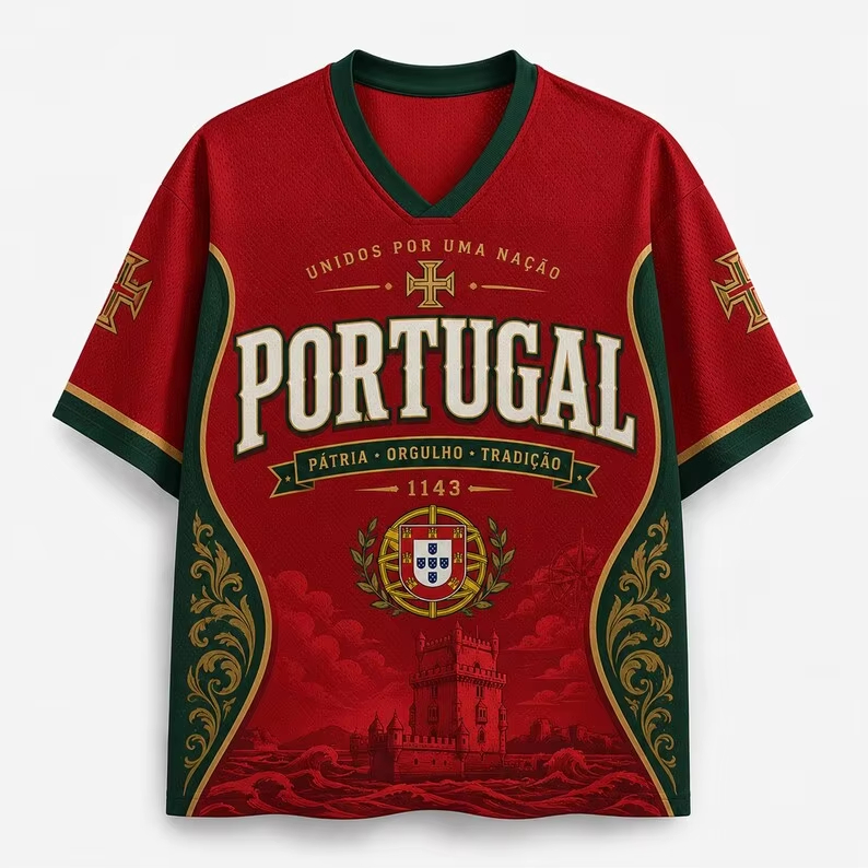 Women'S Fashion Portugal - 2026 Portugal Inspired Football Jersey V