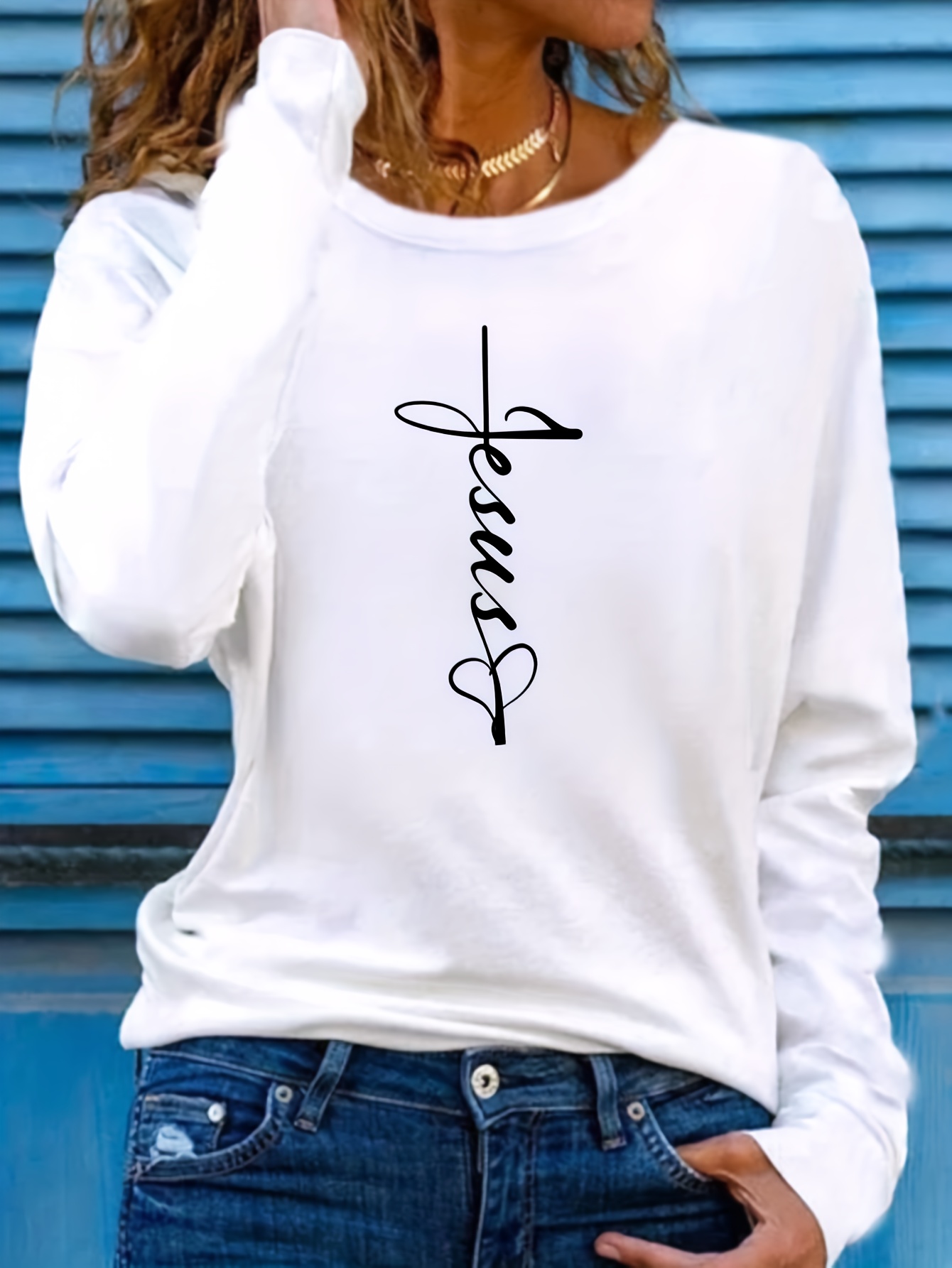 Women'S Fashion In The 90S - Women's Casual Crew Neck Long Sleeve