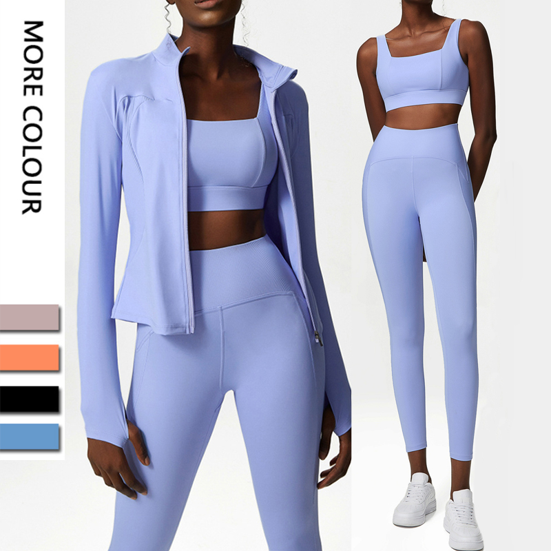 Women'S Fashion Leggings - 3Pcs Fitness Yoga Set Women Workout