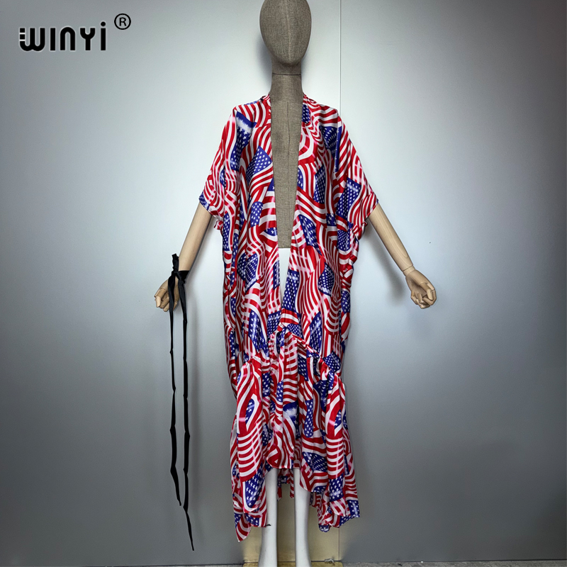 Women'S Fashion Kimono - WINYI Africa women kimono beach outfits