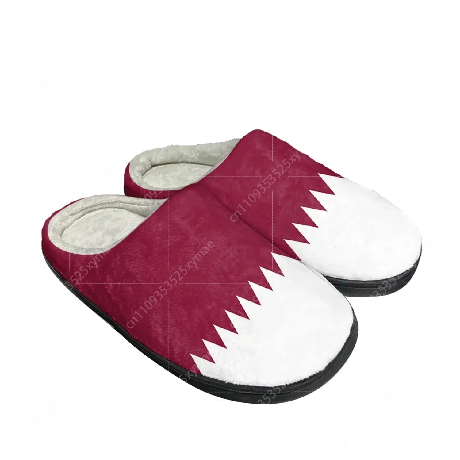 Women Fashion Qatar - Qatar Flag Home Cotton Custom Slippers