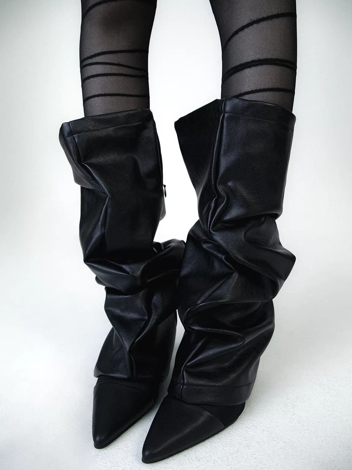 Women'S Fashion Leggings - Women's PU Leather Leg Ankle Knee