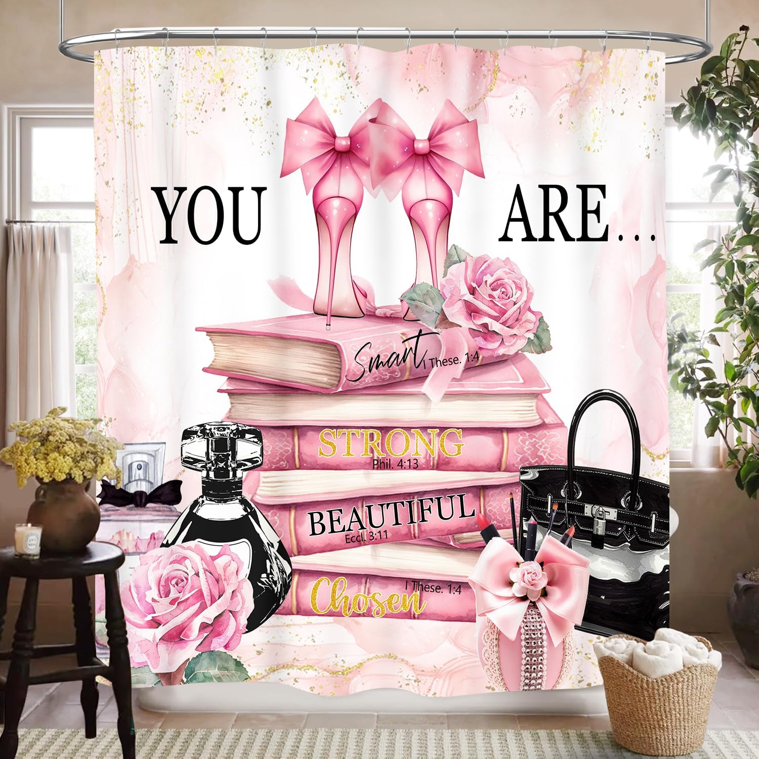 Women'S Fashion Magazines - Fashion Woman Shower Curtain for Bathroom,