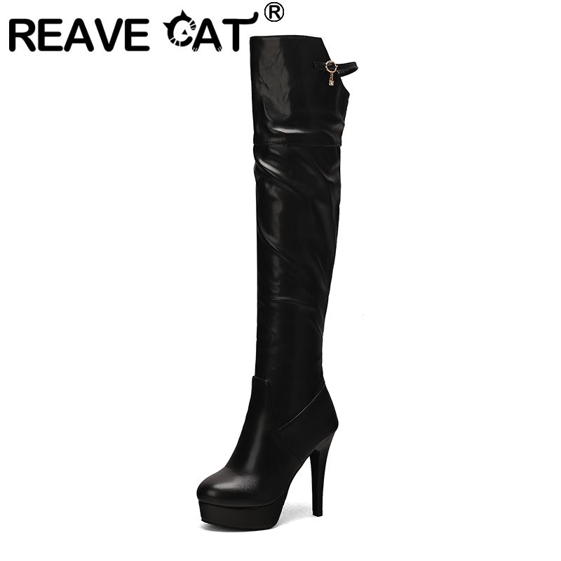 Women Fashion Over 50 - REAVE CAT 2025 Sexy Thigh Boots