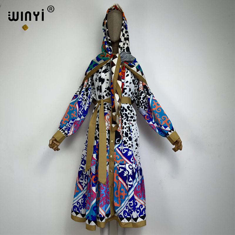 Women'S Fashion Kimono - WINYI fashion Kimono Print coat Long