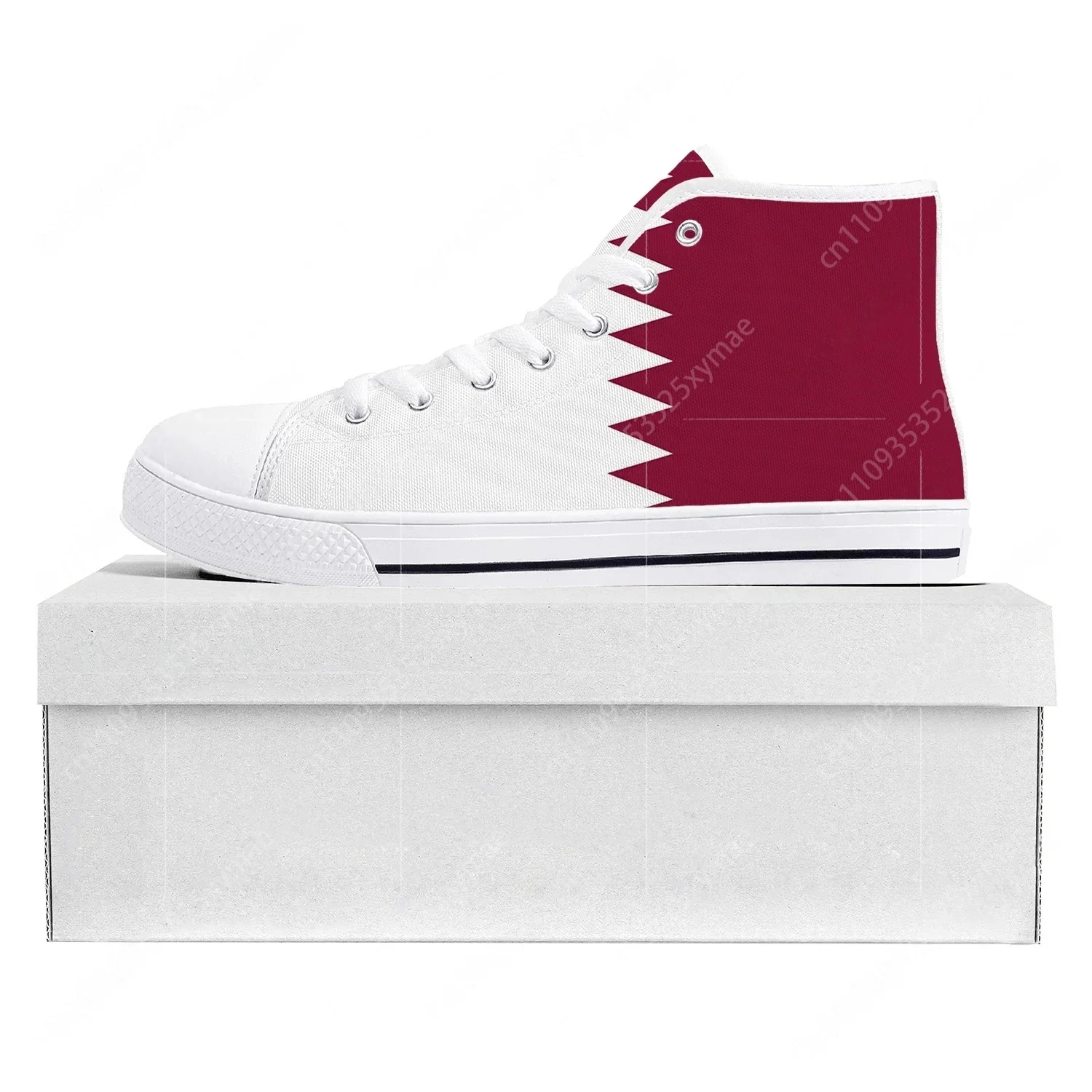 Women Fashion Qatar - Qatar Flag High Top High Quality