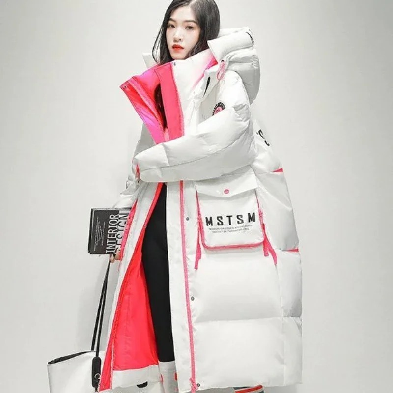 Women Fashion Over 50 - Big Pocket Down Jacket Fashion Bright