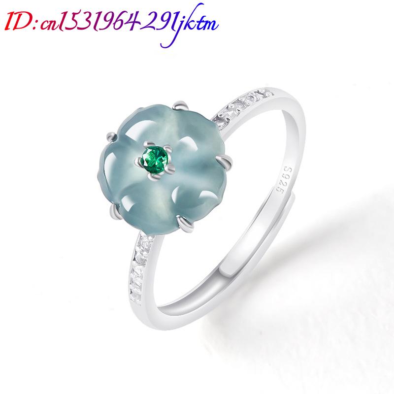 Blue Burmese Jadeite Flower Ri - Women'S Fashion Gifts review and price
