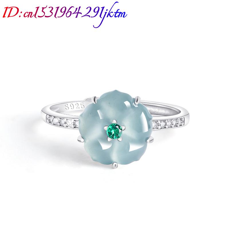 Blue Burmese Jadeite Flower Ri - Women'S Fashion Gifts review and price