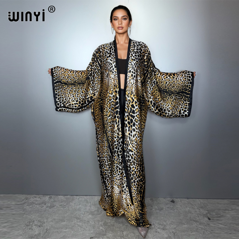 WINYI leopard print kimono Caf - Women'S Fashion Kimono review and price