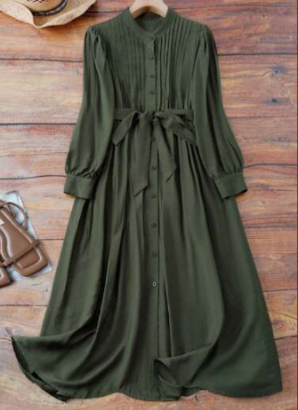 Plus size women's army green p - Belted Shirt Dress review and price