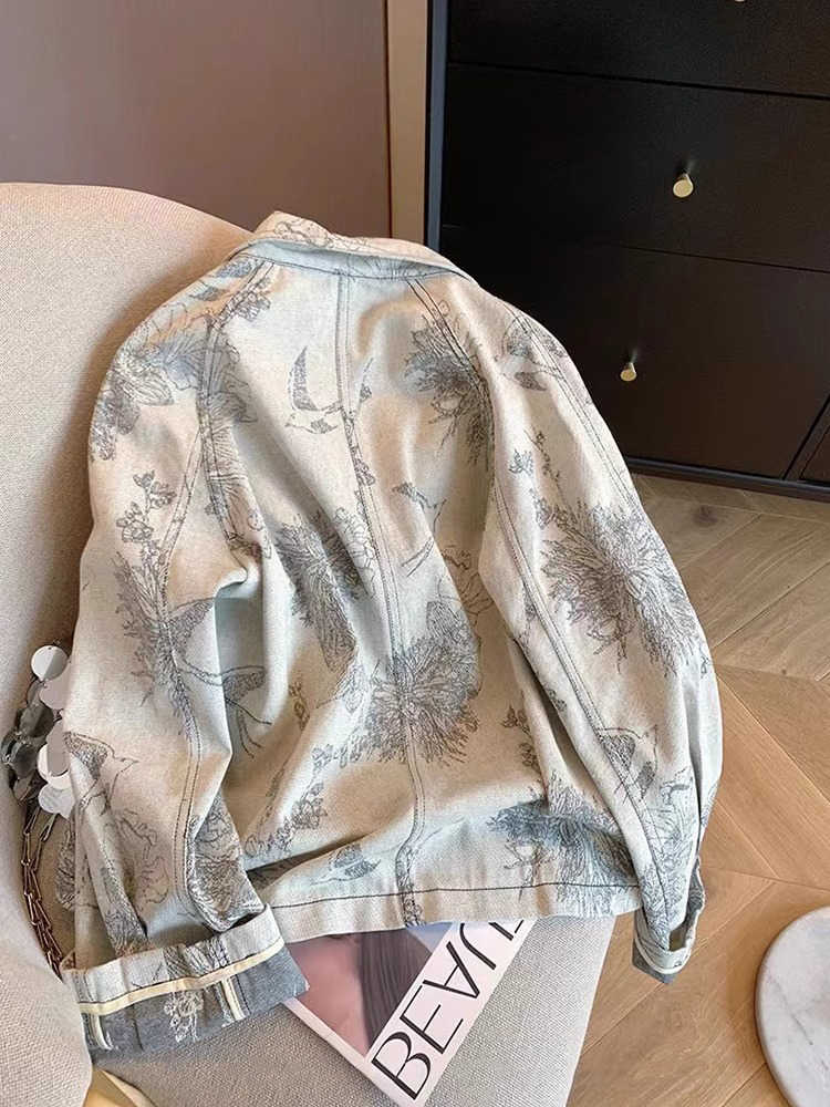 Women Light Grey Print Denim J - Women'S Fashion In The 90S review and price