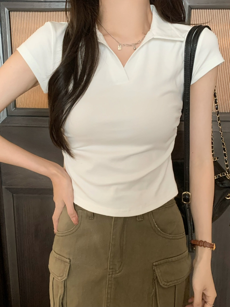 Y2K Goth Kwaii K-fashion Polo  - Women'S Fashion In The 90S review and price