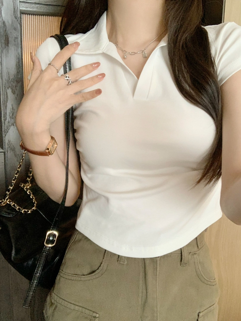 Y2K Goth Kwaii K-fashion Polo  - Women'S Fashion In The 90S review and price