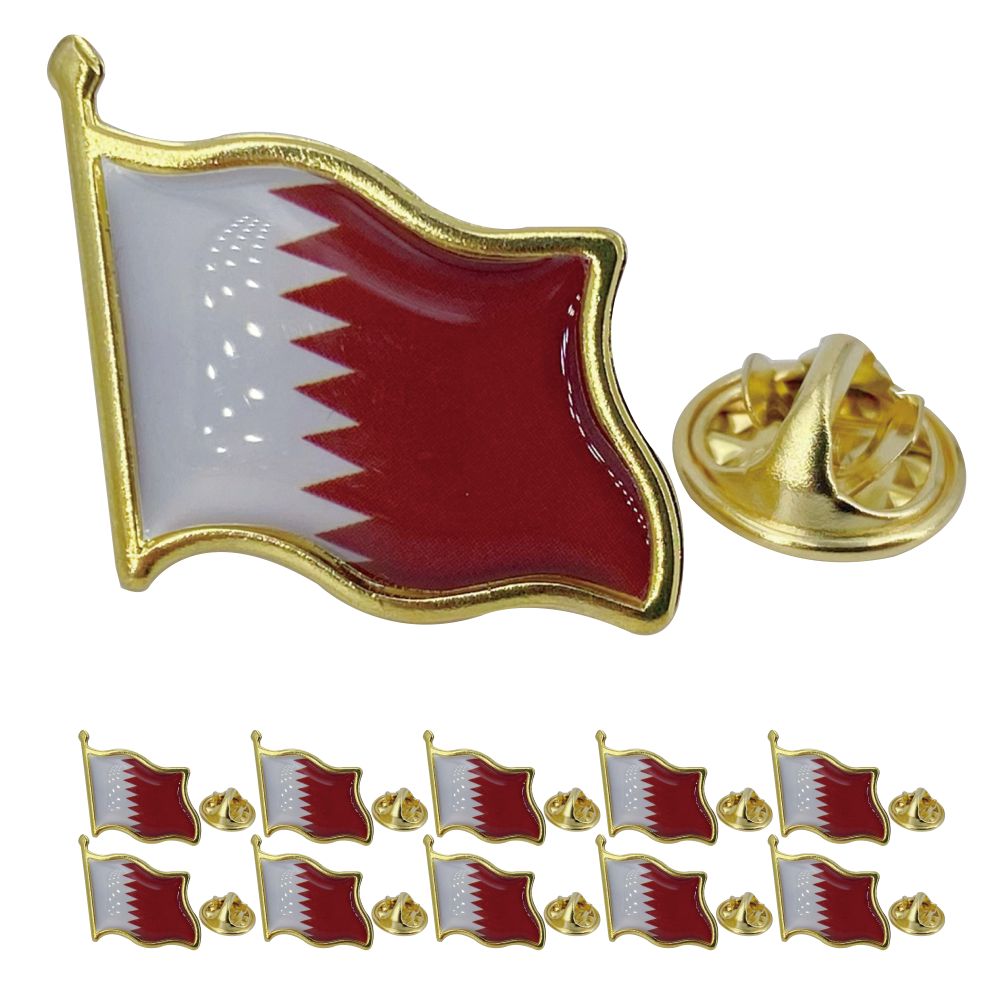Qatar Flag Lapel Pin - Enamel  - Women Fashion Qatar review and price