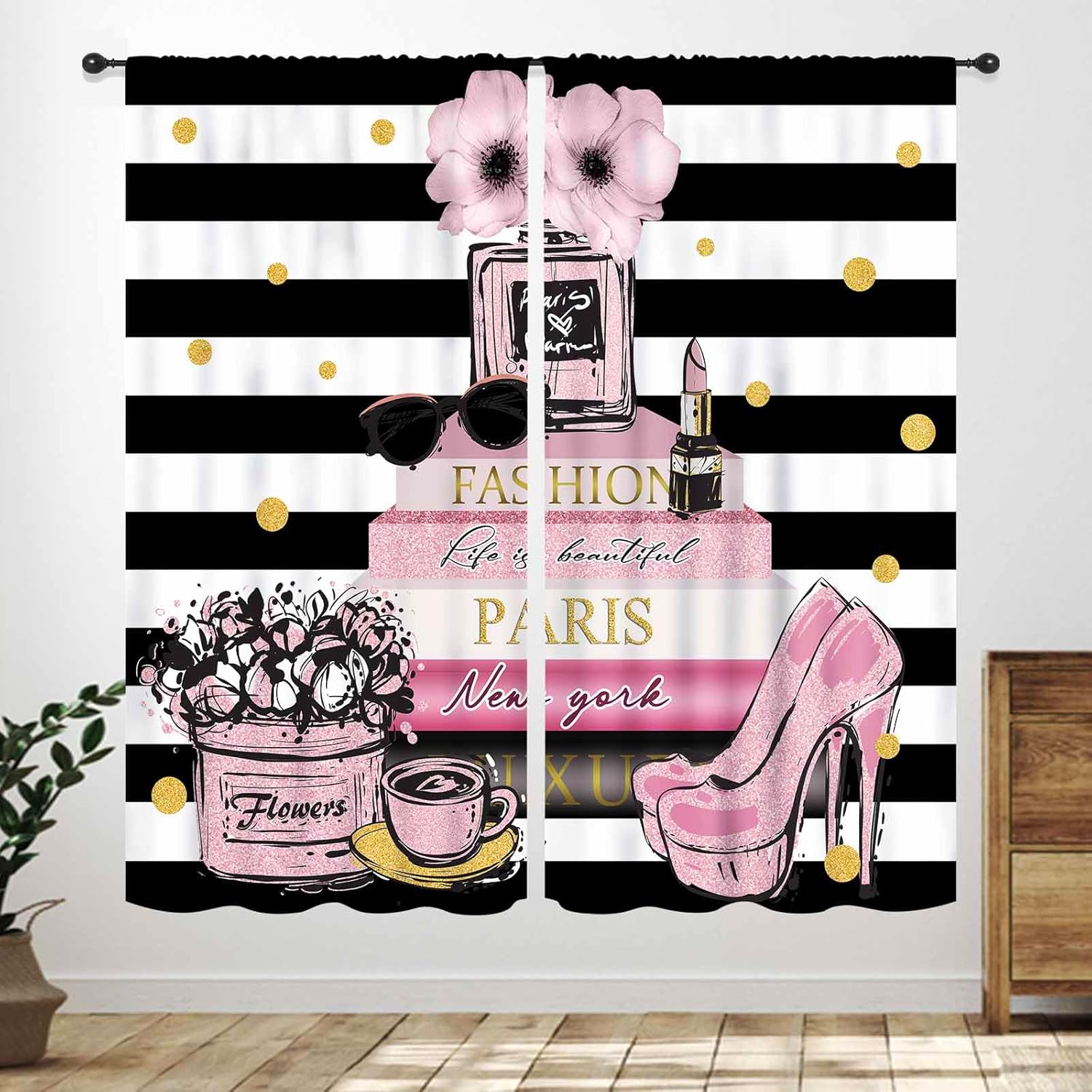 Pink Fashion Women Curtain for - Women'S Fashion Magazines review and price