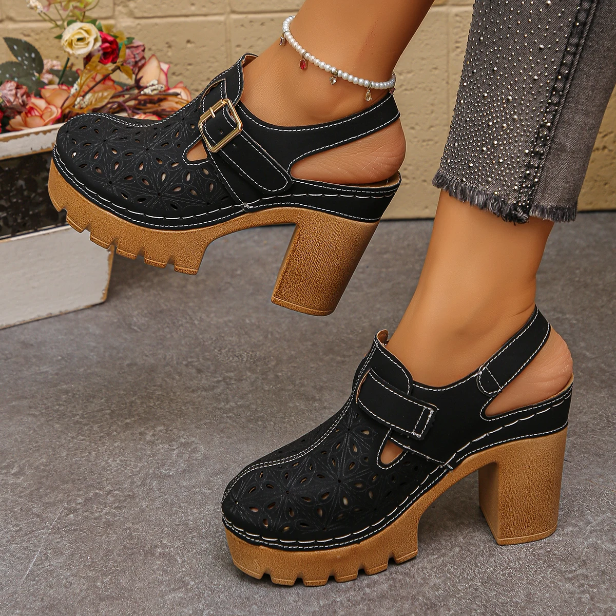 Large Size Women's Thick Heel  - Women'S Fashion Visor review and price