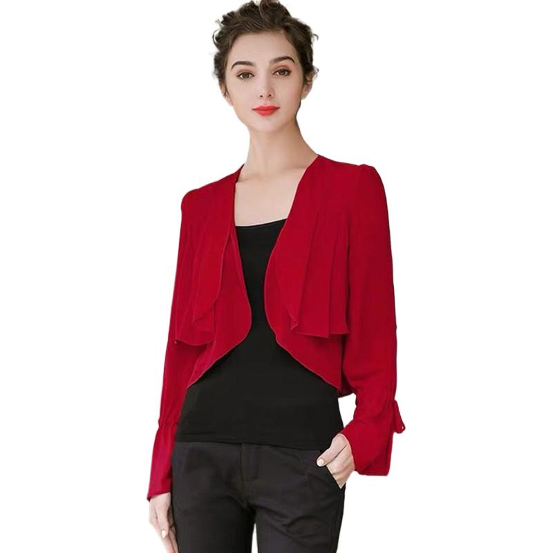 Women Ruffled Sleeve thin chif - Women'S Fashion Kimono review and price