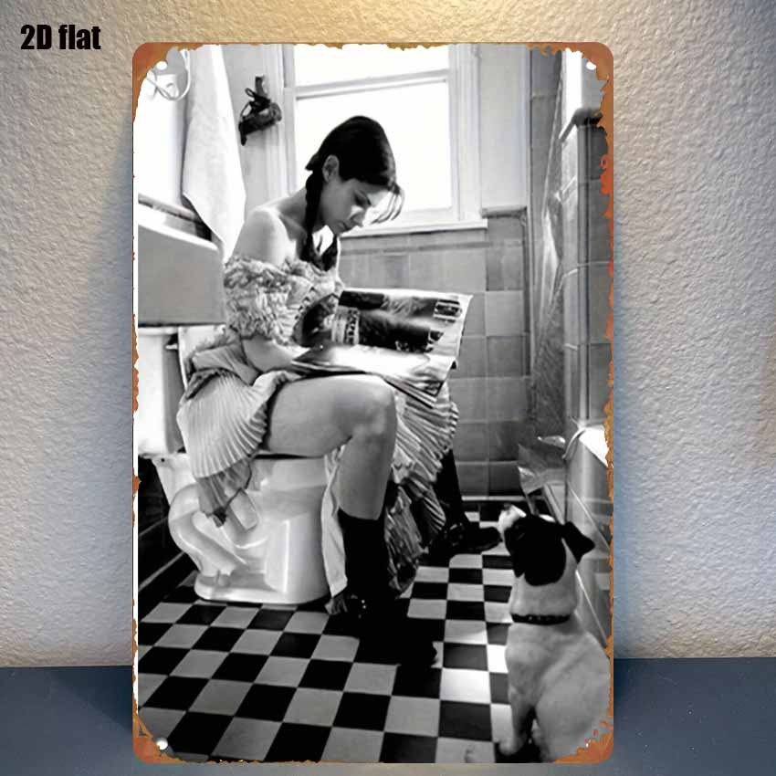 Funny Bathroom Metal Sign – Wo - Women'S Fashion Magazines review and price