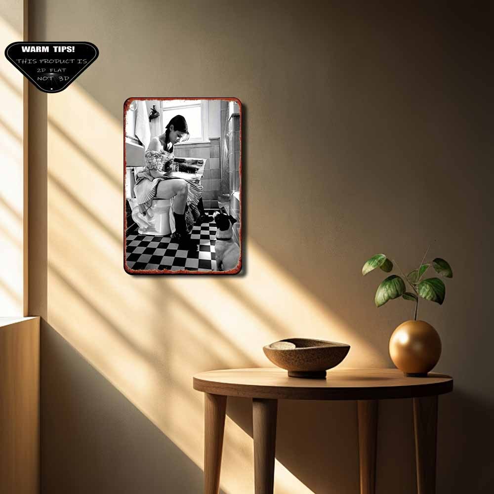 Funny Bathroom Metal Sign – Wo - Women'S Fashion Magazines review and price