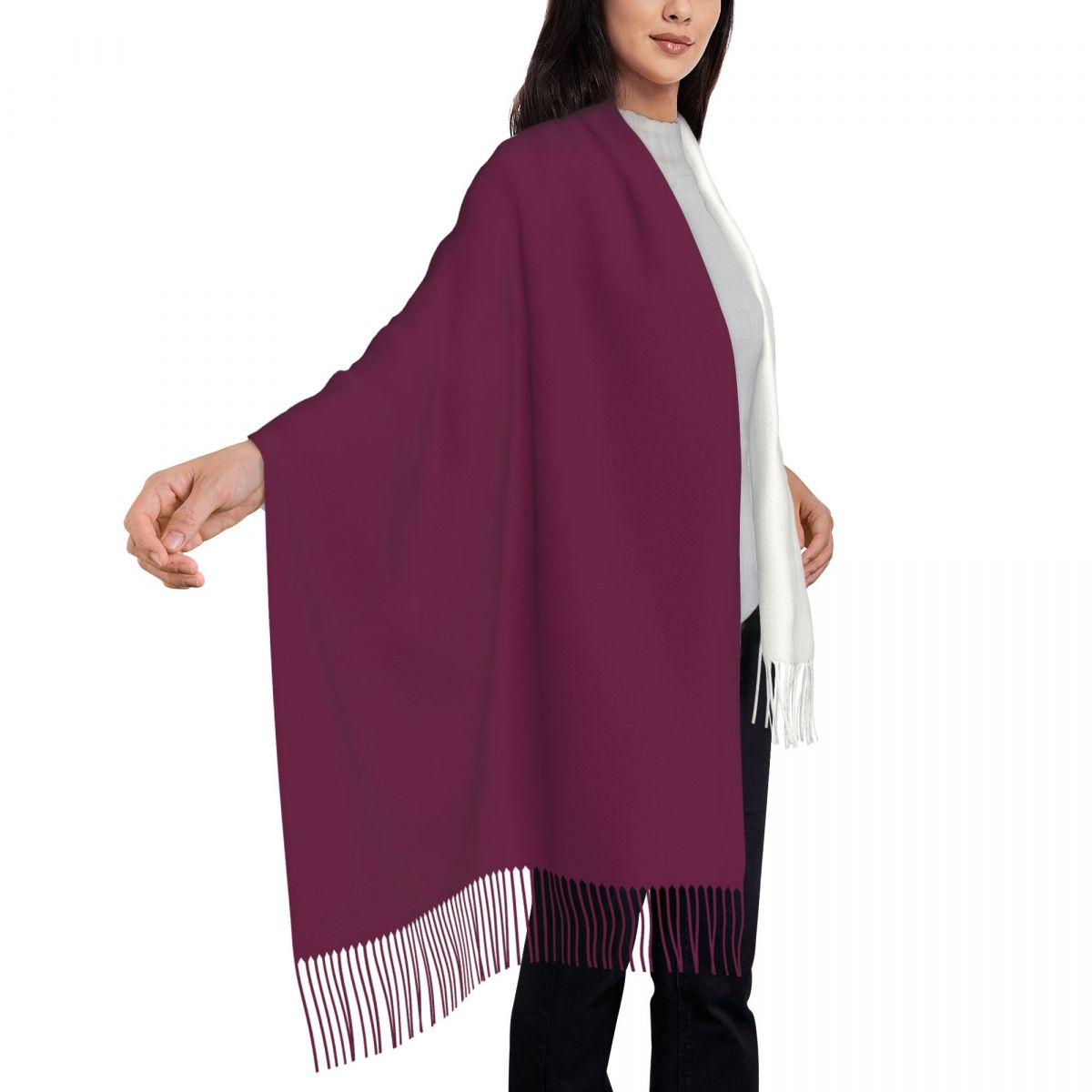 Qatar Flag Women's Tassel Shaw - Women Fashion Qatar review and price